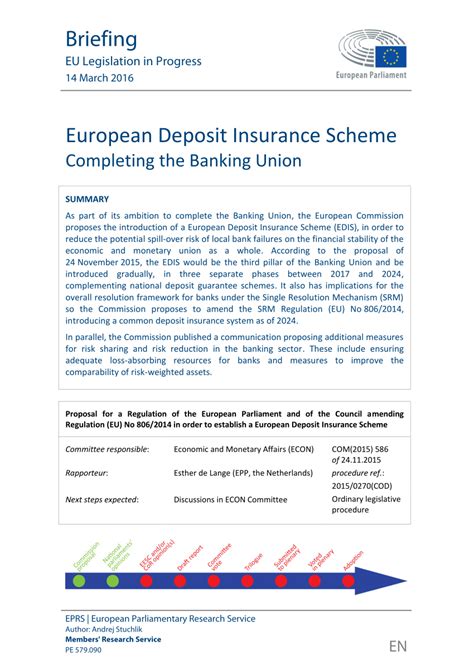European deposit insurance scheme .